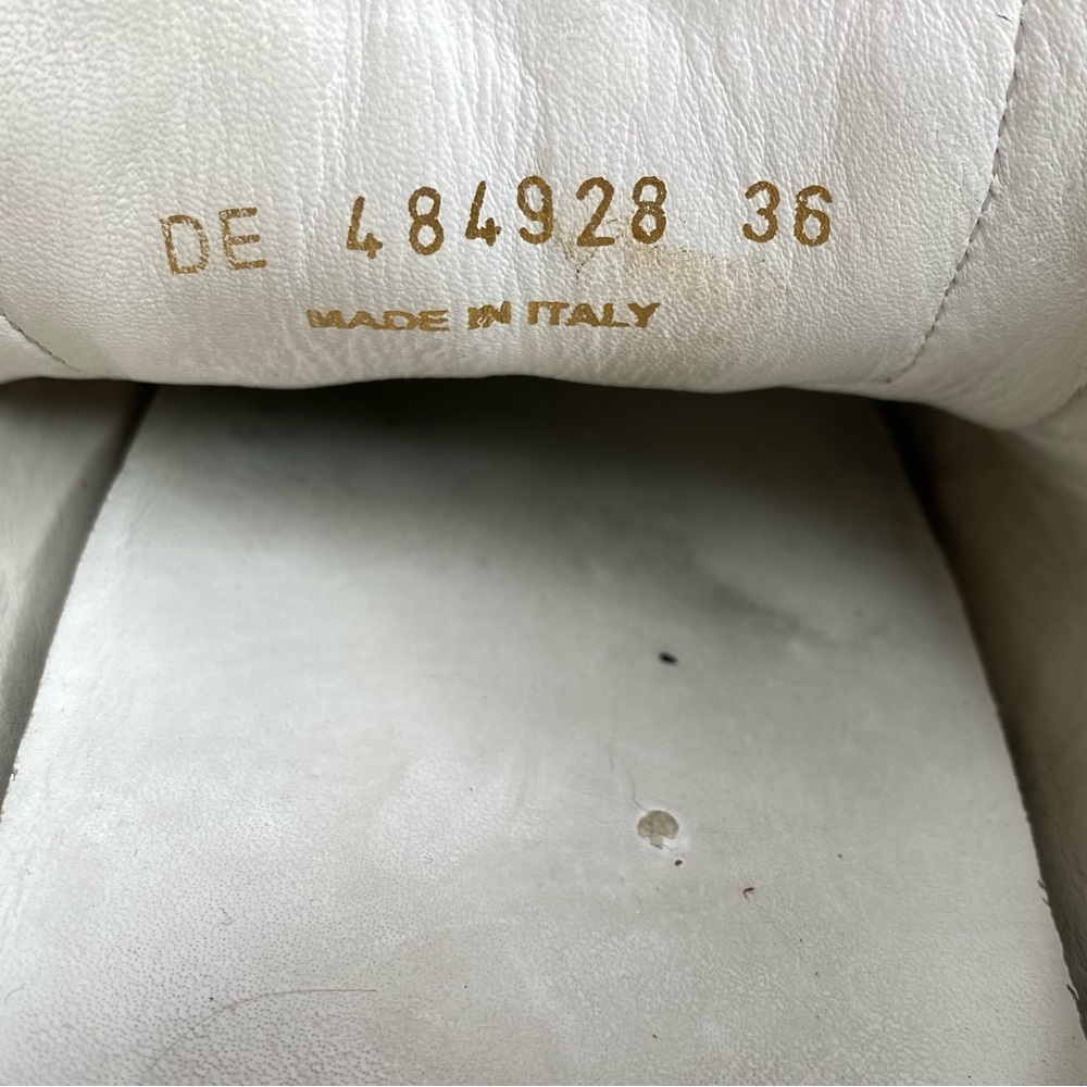Authentic SAINT LAURENT white leather LIPS CLASSIC COURT Sneakers size 36 - Picture 9 of 12